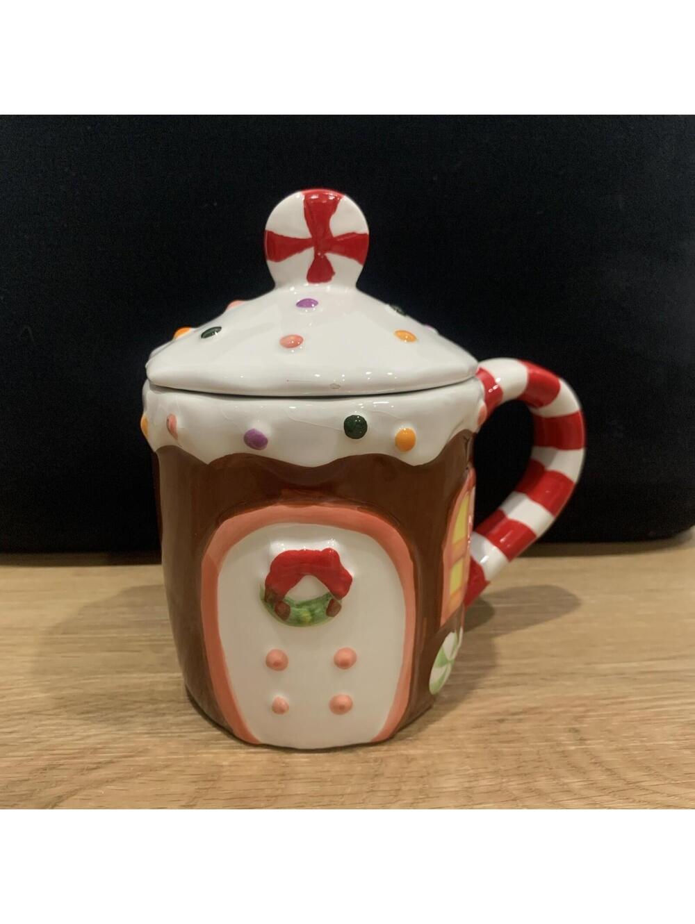 Mr. Christmas Ceramic Gingerbread House Mug 23 oz